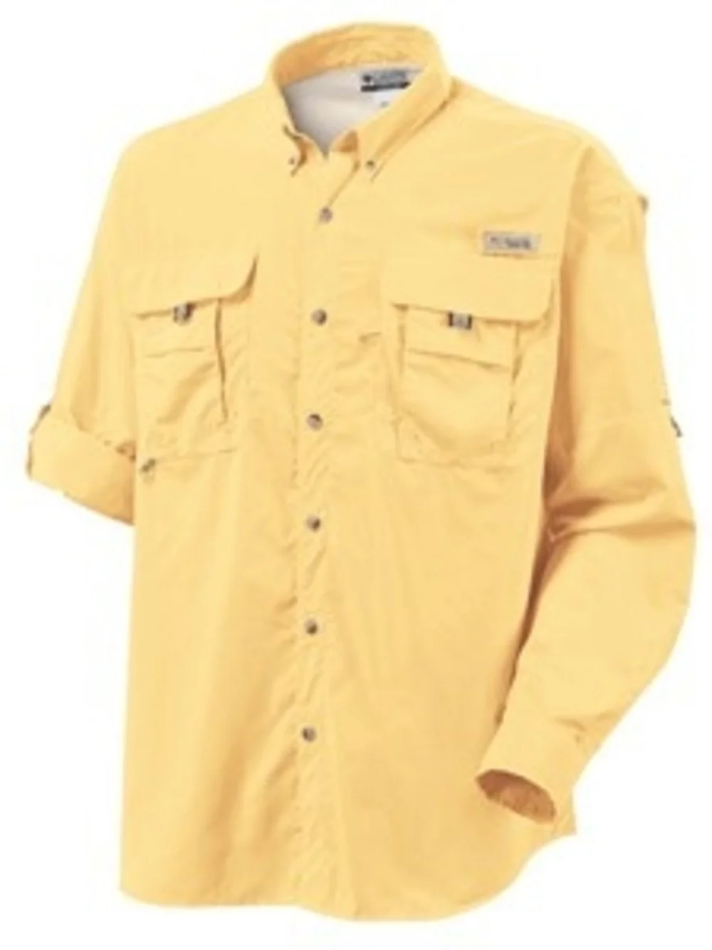 Columbia Yellow Button-Front PFG Outdoor/ Fishing Shirt Size Large - Picture 5 of 15